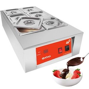 ALDKitchen Electric Chocolate Melting Pot | Stainless Steel | 110V 6 tanks (4.5)